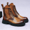 Latest British Design Leather Casual Shoes for Men Boots Luxury Lace up High Heels Mens Winter Boot Shoe