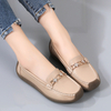 2024 New Arrival Elegant Lady Luxury Fashion Casual Women Shoes Snail Bottom with Top Quality Beautiful Metal Buckle Loafers Slip on Korean Style