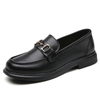 Elegant British Fashion Women Luxury Shoes High Heel Platform Lady Loafers Dress Casual Shoes Female Footwear