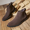 High Luxury Formal Men Leather Shoes Slip on Fashion Shoe Winter Boots for Men′s Casual Shoes