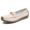 2024 New Arrival Elegant Lady Luxury Fashion Casual Women Shoes Snail Bottom with Top Quality Beautiful Metal Buckle Loafers Slip on Korean Style