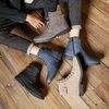 2024 Elegance Charm Leather Men Shoes Winter Boots Buckle with Lace up Fashion Mens Shoes