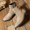 2024 Elegance Charm Leather Men Shoes Winter Boots Buckle with Lace up Fashion Mens Shoes