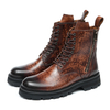 Latest British Design Leather Casual Shoes for Men Boots Luxury Lace up High Heels Mens Winter Boot Shoe