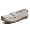 2024 New Arrival Elegant Lady Luxury Fashion Casual Women Shoes Snail Bottom with Top Quality Beautiful Metal Buckle Loafers Slip on Korean Style