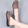 2024 Delicate Luxury Fashion Comfort Casual Women Shoes Semi Slippers Closed Toe Hollow out Metal Buckle Slip on Loafers Lady Woman Shoe Female Footwear